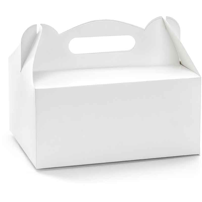 10PK WHITE DECORATIVE WEDDING CAKE BOXES