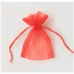 10x7.5cm RED ORGANZA GIFT BAG 12S