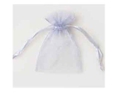 10x7.5cm SILVER ORGANZA GIFT BAG 12S