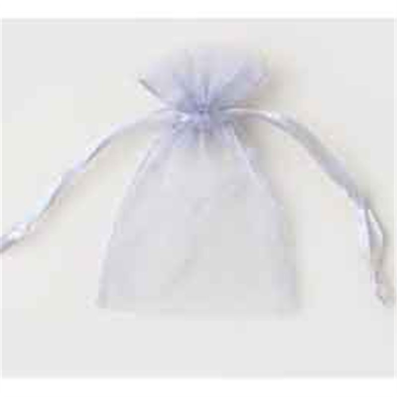 10x7.5cm SILVER ORGANZA GIFT BAG 12S