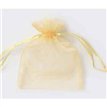 10x7.5cm LIGHT GOLD ORGANZA GIFT BAG 12S