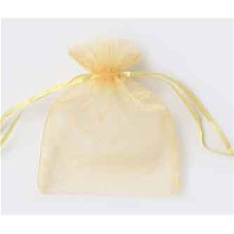 15x11cm LIGHT GOLD ORGANZA GIFT BAG 12S