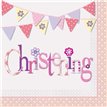 (16) PINK CHRISTENING L/NAPKINS
