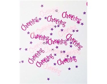 5OZ PINK CHRISTENING CONFETTI