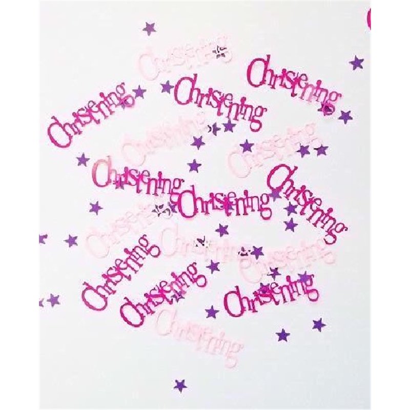 5OZ PINK CHRISTENING CONFETTI
