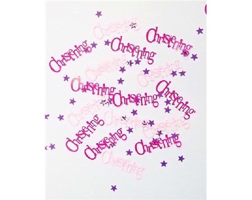 5OZ PINK CHRISTENING CONFETTI