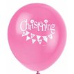 (8) 12IN PINK CHRISTENING BALLOONS