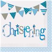 (16) BLUE CHRISTENING L/NAPKINS