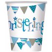 (8) 9OZ BLUE CHRISTENING CUPS