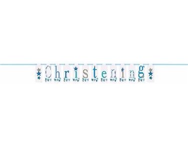 7FT BLUE CHRISTENING BANNER