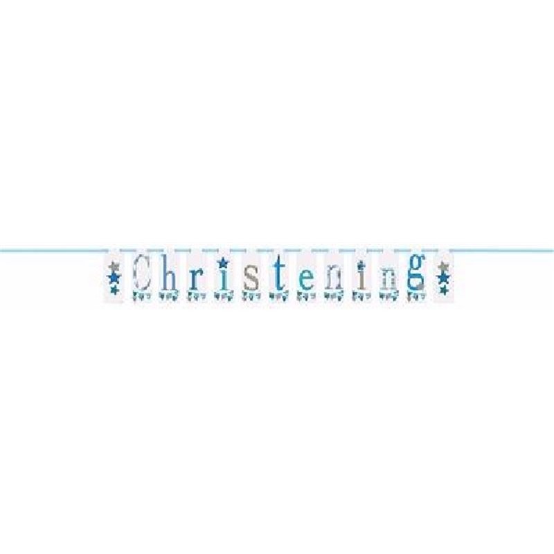 7FT BLUE CHRISTENING BANNER