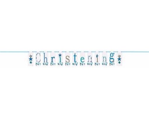 7FT BLUE CHRISTENING BANNER