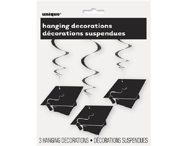 (3) 26IN GRAD HANGING SWIRLS