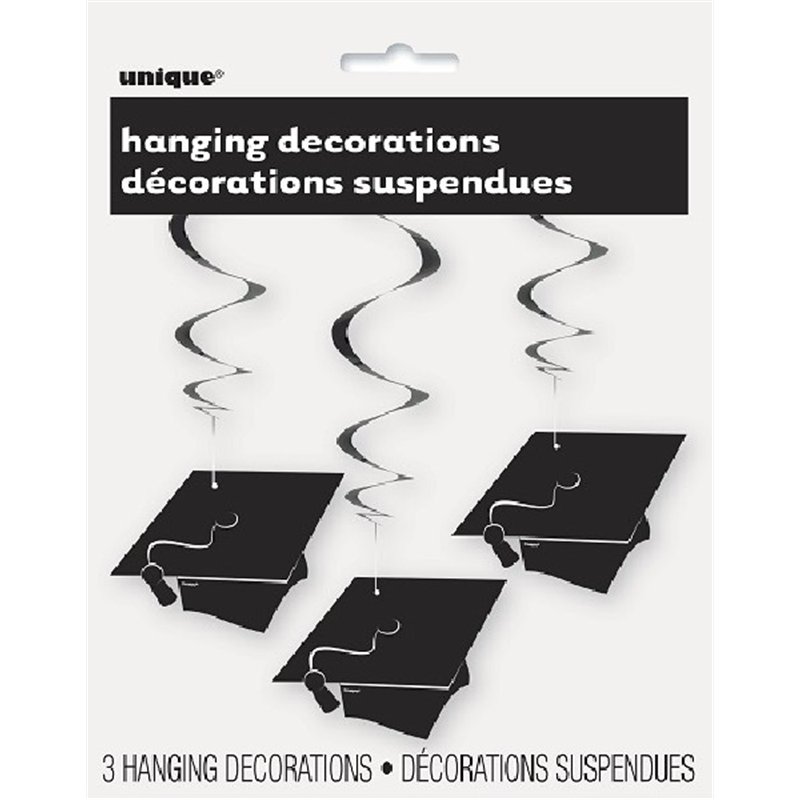 (3) 26IN GRAD HANGING SWIRLS