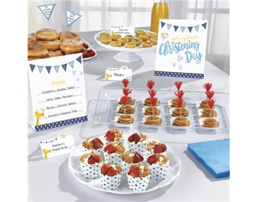 12PC CHRISTENING BLUE BUFFET KIT
