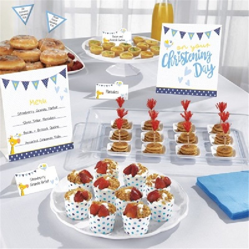 12PC CHRISTENING BLUE BUFFET KIT