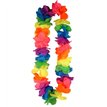 100CM W/6CM PETAL MULTI NEON HULA LEI