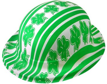 PLASTIC SHAMROCK BOWLER HAT  12S
