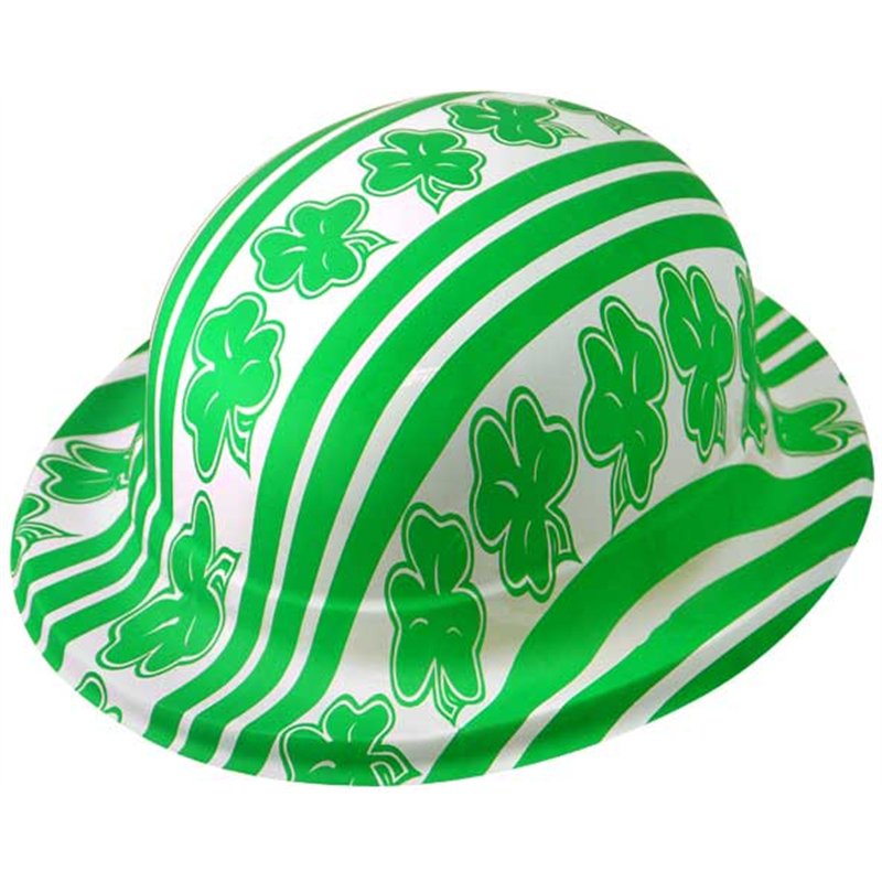 PLASTIC SHAMROCK BOWLER HAT  12S