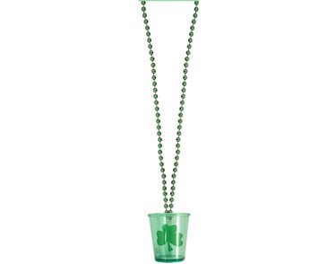 ST PATS DAY SHOT GLASS W/NECKLACE