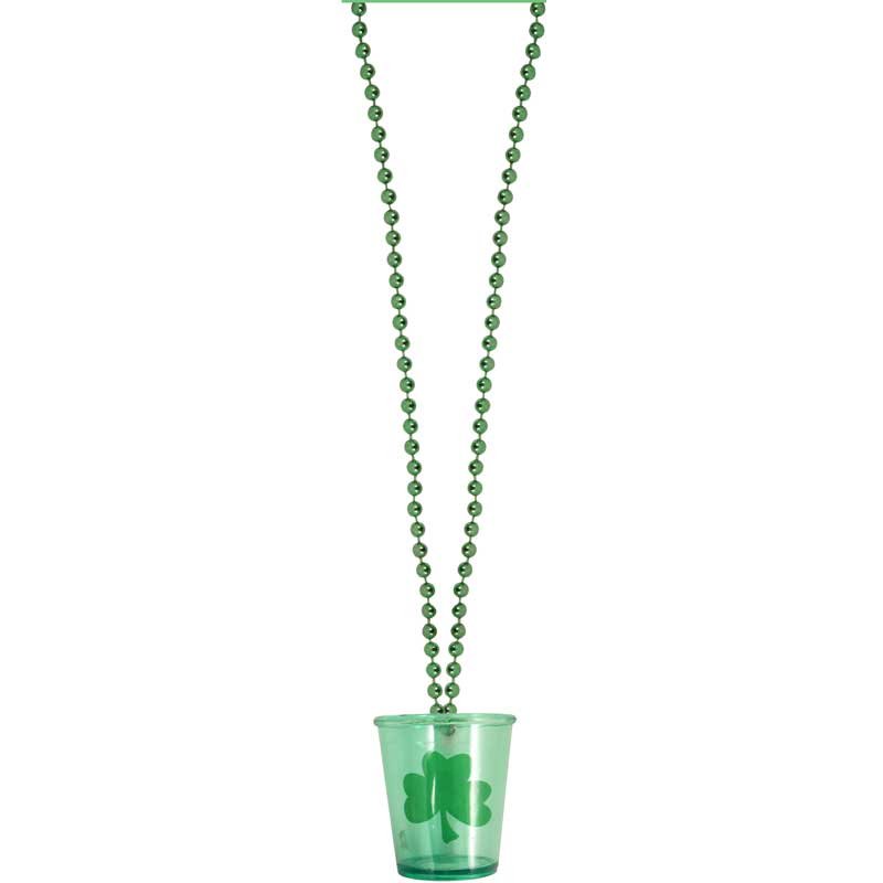 ST PATS DAY SHOT GLASS W/NECKLACE