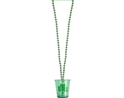 ST PATS DAY SHOT GLASS W/NECKLACE