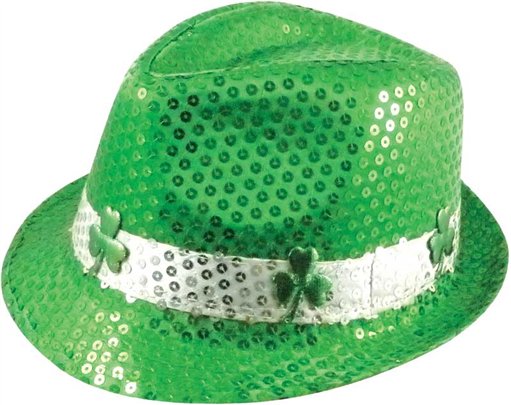 IRISH SEQUIN GANGSTER HAT