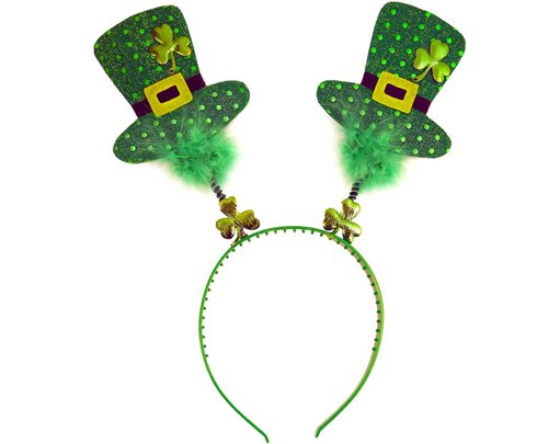 MINI ST PATS WIGGLY HATS ON HEADBAND
