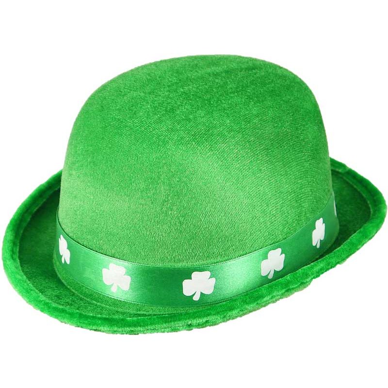 FELT BOWLER HAT IRISH W/SHAMROCK