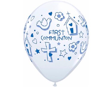 (25) 1ST COMMUNION BOY 11IN BALLOONS
