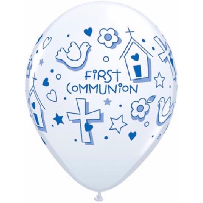 (25) 1ST COMMUNION BOY 11IN BALLOONS