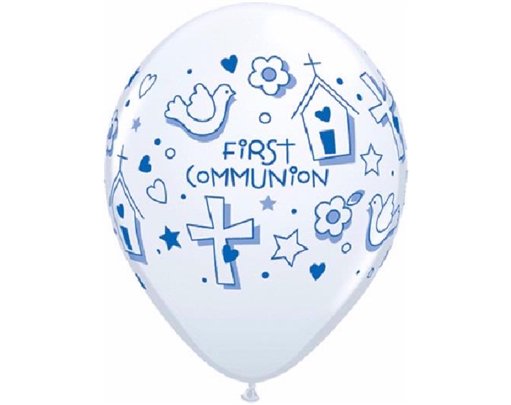 (25) 1ST COMMUNION BOY 11IN BALLOONS