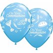 (25) BLUE COMMUNION SYMBOLS 11IN BALLOONS