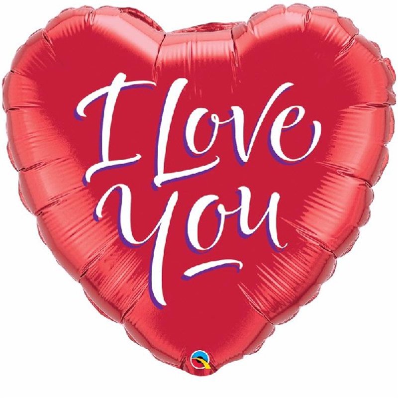 LOVE YOU SCRIPT 18IN FOIL BALLOON