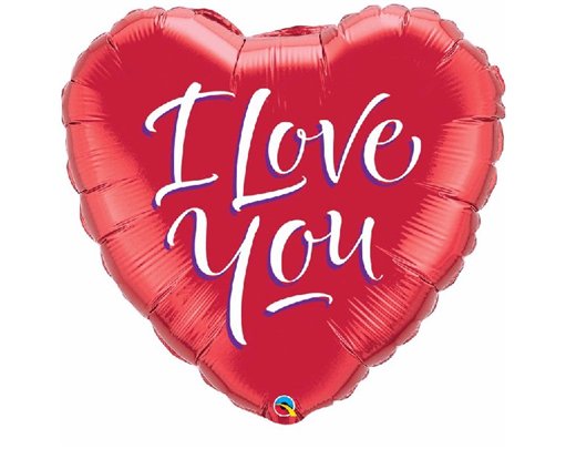 LOVE YOU SCRIPT 18IN FOIL BALLOON