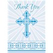 (8) BLUE RADIANT CROSS THANK YOU NOTES