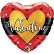 BURNISHED GOLD HEART GOLD 18IN FOIL