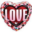 LOVE TRIANGLES 18IN FOIL BALLOON