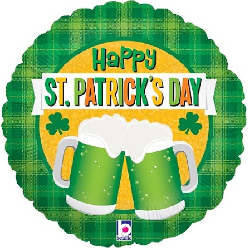 ST PATRICKS GREEN BEER 18IN FOIL