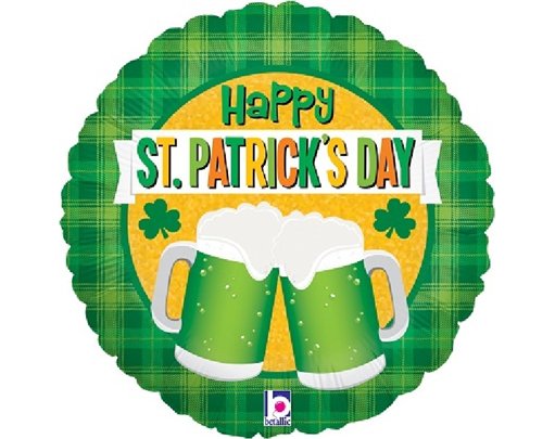 ST PATRICKS GREEN BEER 18IN FOIL