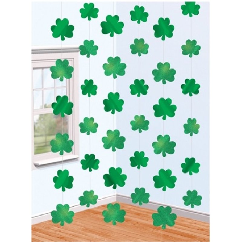 (6) SHAMROCK STRING DECORATIONS