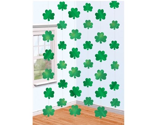 (6) SHAMROCK STRING DECORATIONS