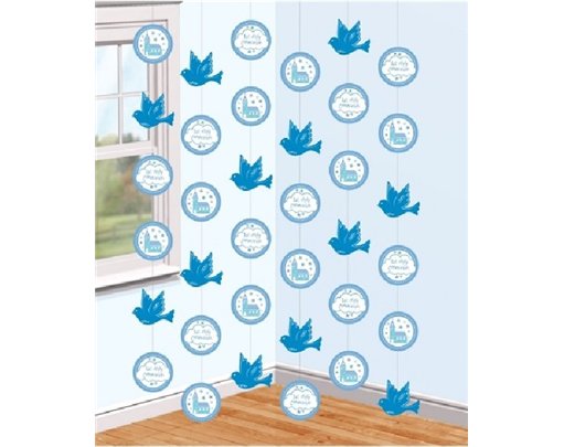 (6) BLUE COMMUNION CHURCH STRING DECS