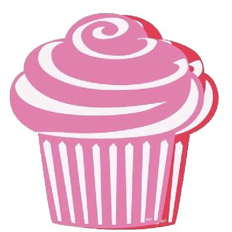 (10) MINI CUPCAKE CUTOUT RED/PINK