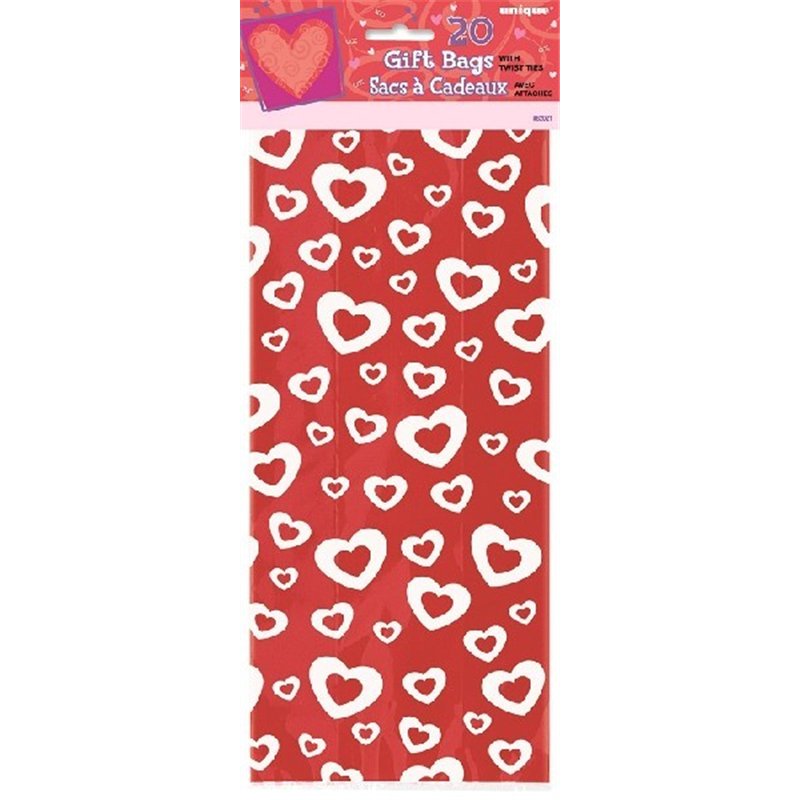 (20) HEARTS AFIRE CELLO BAGS