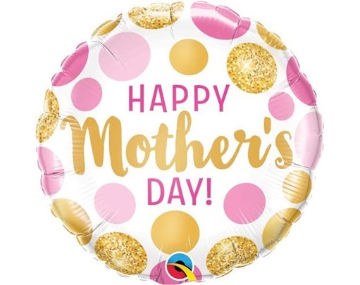 MOTHERS DAY PINK & GOLD 18IN FOIL BALLOON