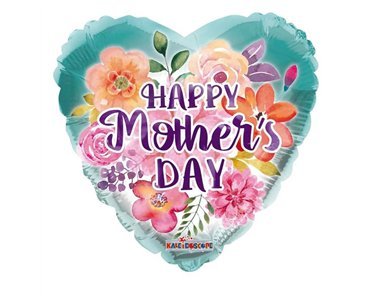 18IN HAPPY MOTHERS DAY HEART FOIL BALLOON