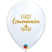 (25) 11in WHITE FIRST COMMUNION CROSS QUALATEX
