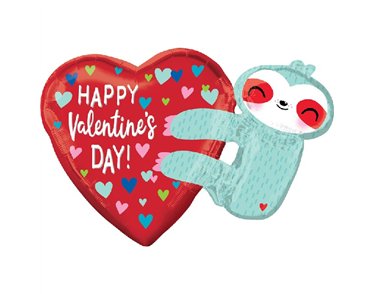 30in HAPPY VALENTINES SLOTH SUPER SHAPE