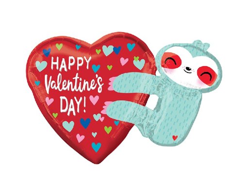30in HAPPY VALENTINES SLOTH SUPER SHAPE